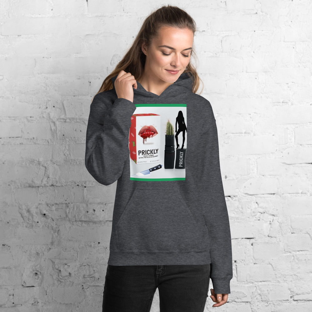 hoodie-hooded-sweatshirt-cactus-lipstick-red-design-snapnote-streetwear-dark-heather-woman-front