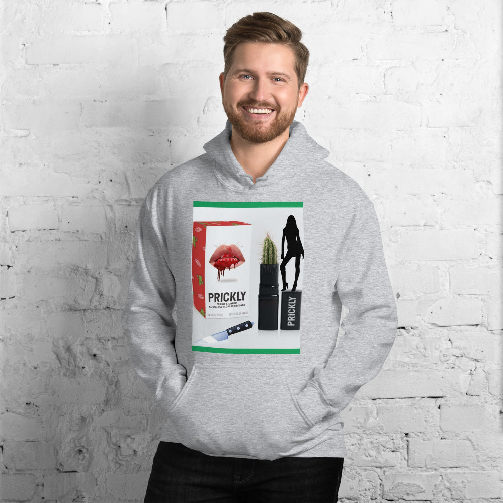 hoodie-hooded-sweatshirt-cactus-lipstick-red-design-snapnote-streetwear-sport-grey-man-front