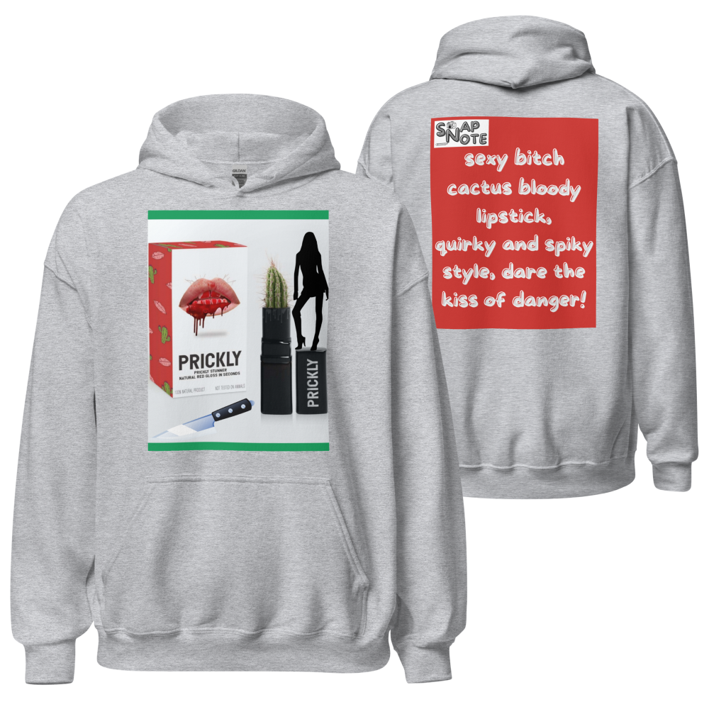 hoodie-hooded-sweatshirt-cactus-lipstick-red-design-snapnote-streetwear-sport-grey