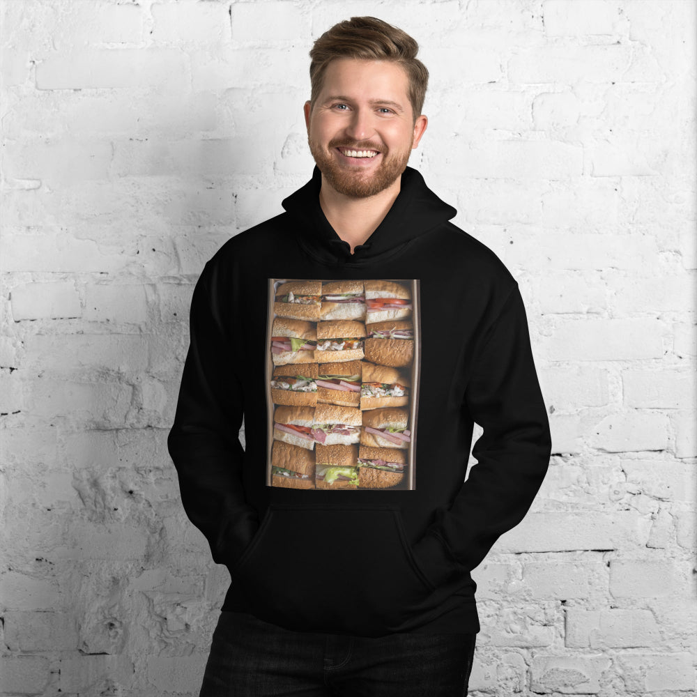 hoodie-hooded-sweatshirt-fast-food-sandwiches-green-design-snapnote-streetwear-black-man-front