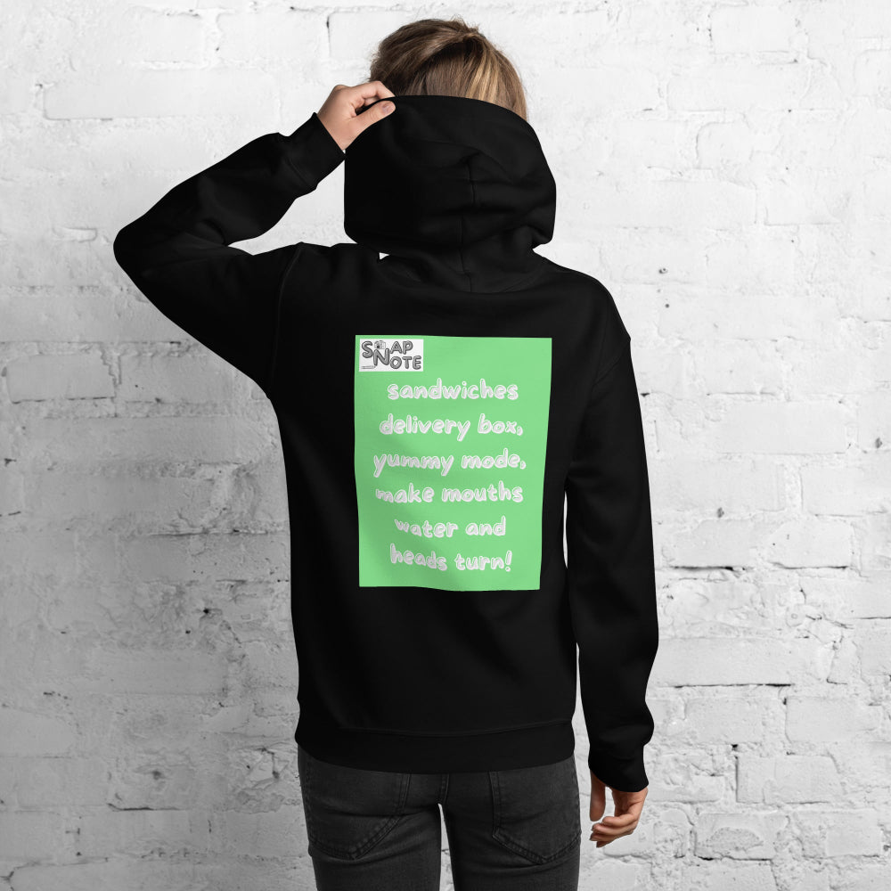 hoodie-hooded-sweatshirt-fast-food-sandwiches-green-design-snapnote-streetwear-black-woman-back