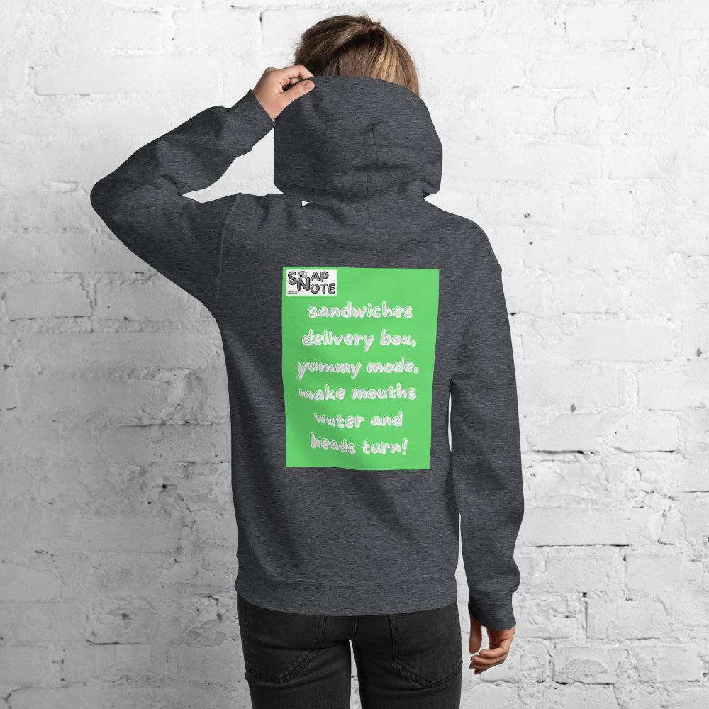 hoodie-hooded-sweatshirt-fast-food-sandwiches-green-design-snapnote-streetwear-dark-heather-woman-back