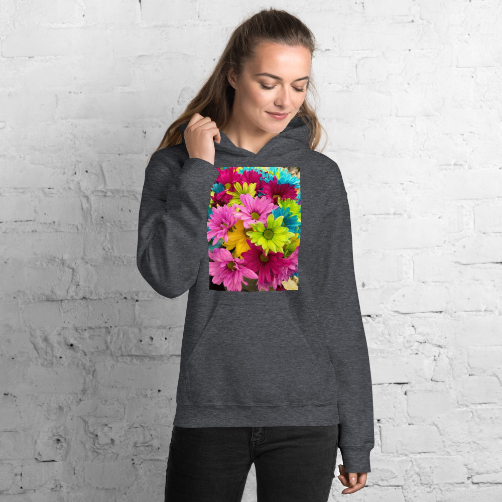 hoodie-hooded-sweatshirt-hippie-flowers-green-design-snapnote-streetwear-dark-heather-woman-front