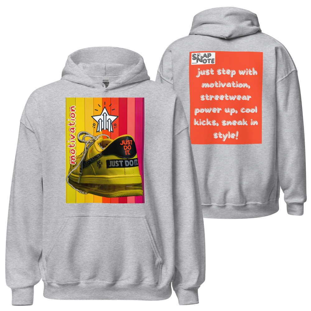 hoodie-hooded-sweatshirt-motivation-sneaker-orange-design-snapnote-streetwear-sport-grey
