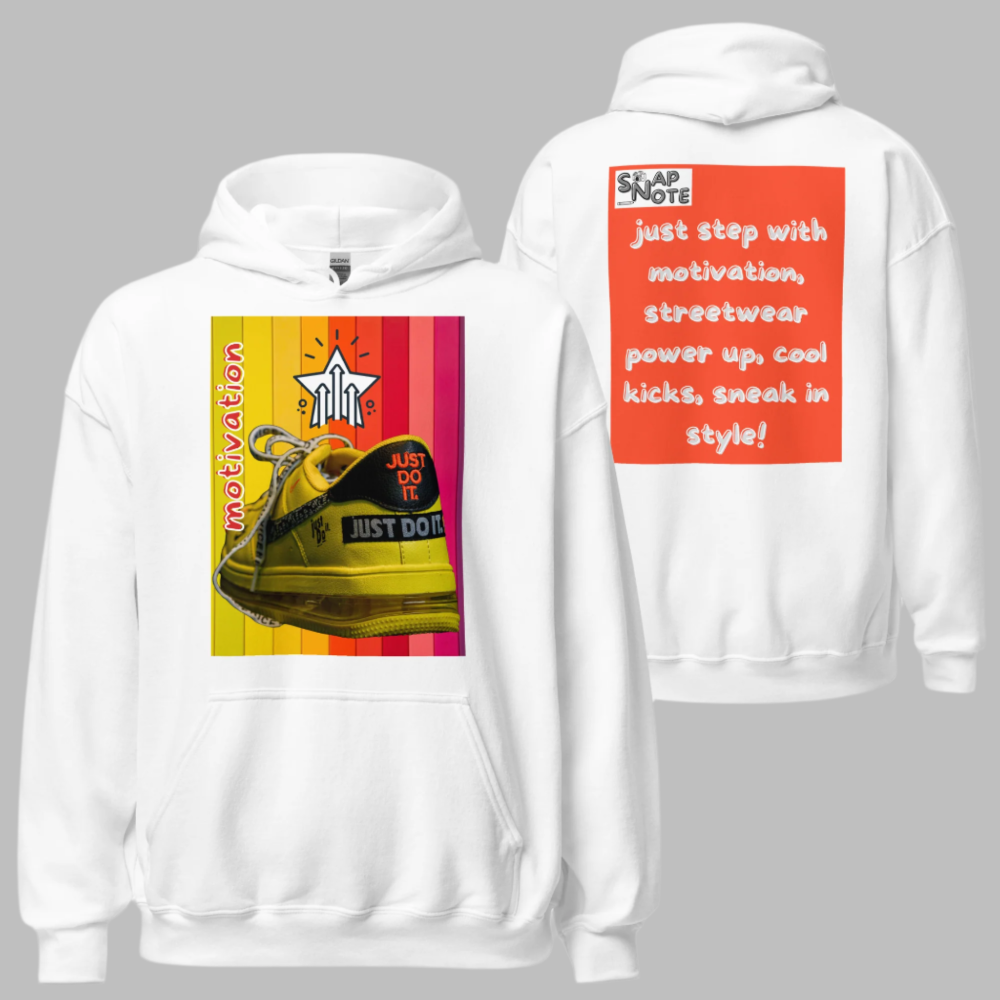 hoodie-hooded-sweatshirt-motivation-sneaker-orange-design-snapnote-streetwear-white