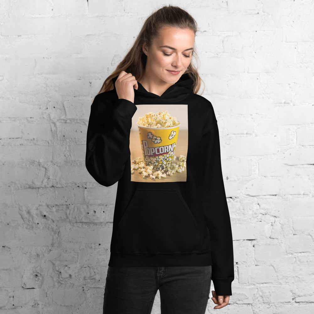 hoodie-hooded-sweatshirt-movie-night-popcorn-red-design-snapnote-streetwear-black-woman-front