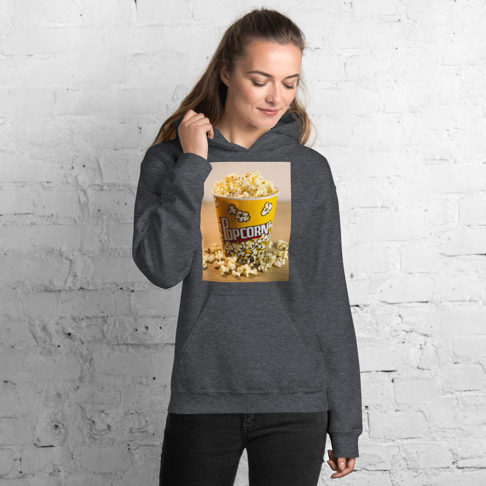 hoodie-hooded-sweatshirt-movie-night-popcorn-red-design-snapnote-streetwear-dark-heather-woman-front
