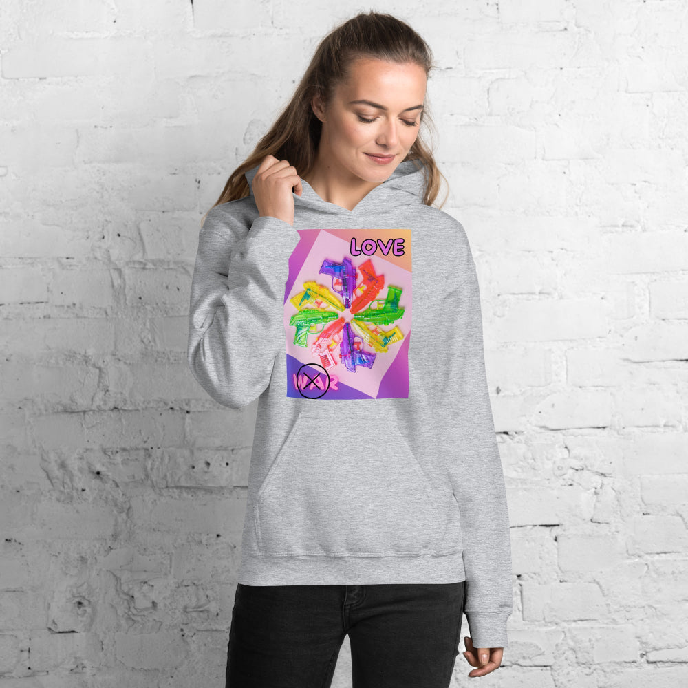 hoodie-hooded-sweatshirt-peace-and-love-pink-design-snapnote-streetwear-sport-grey-woman-front