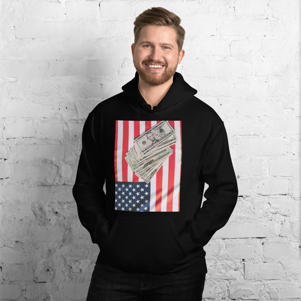 hoodie-hooded-sweatshirt-usa-flag-dollars-beige-design-snapnote-streetwear-black-man-front
