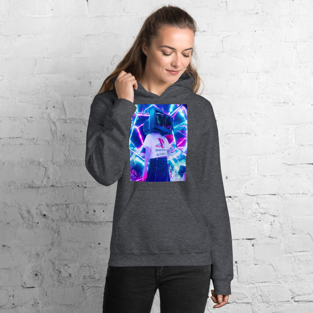 hoodie-hooded-sweatshirt-video-game-purple-design-snapnote-streetwear-dark-heather-woman-front