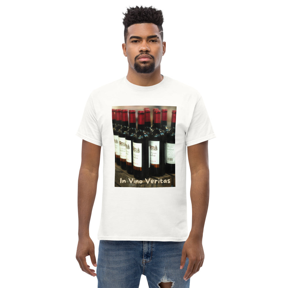 t-shirt-classic-graphic-bordeaux-bottles-maroon-design-snapnote-streetwear-white-man-front