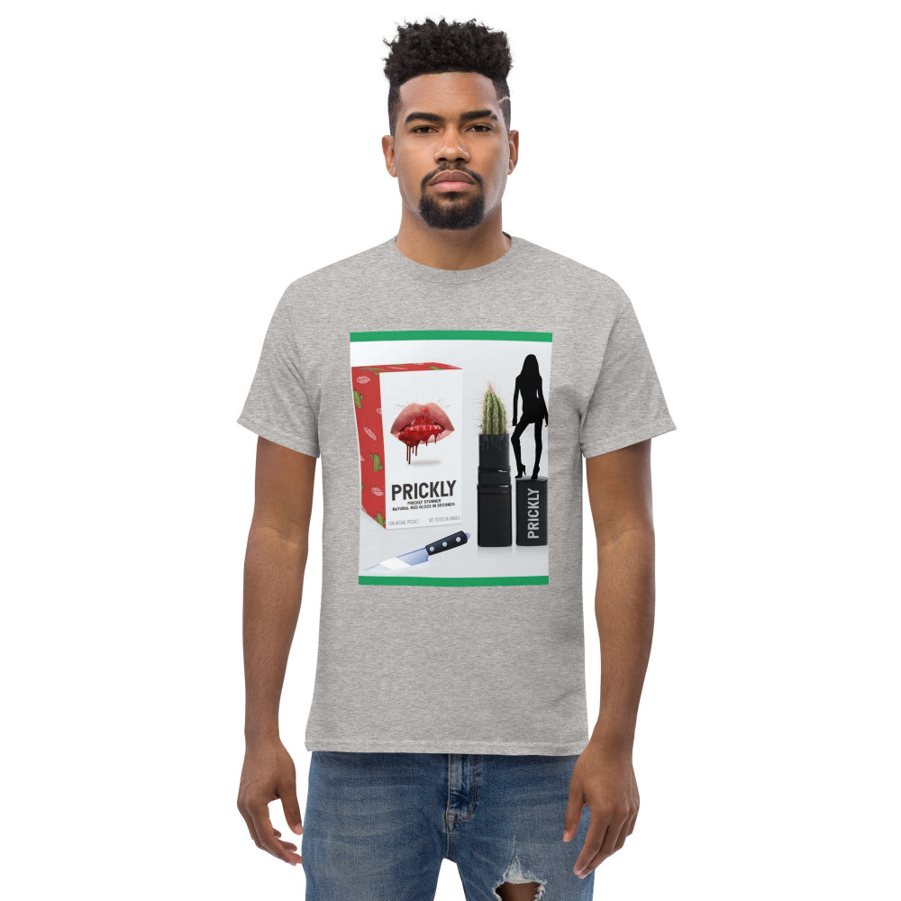 t-shirt-classic-graphic-cactus-lipstick-red-design-snapnote-streetwear-sport-grey-man-front
