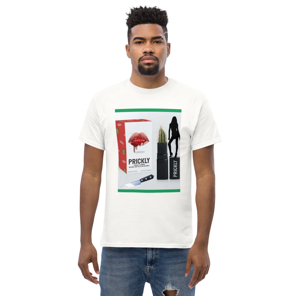 t-shirt-classic-graphic-cactus-lipstick-red-design-snapnote-streetwear-white-man-front