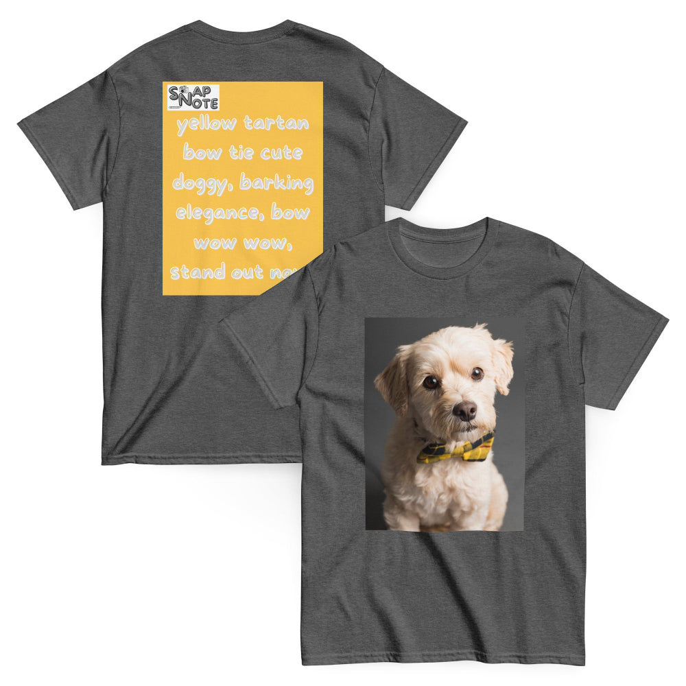 t-shirt-classic-graphic-elegant-doggy-yellow-design-snapnote-streetwear-dark-heather