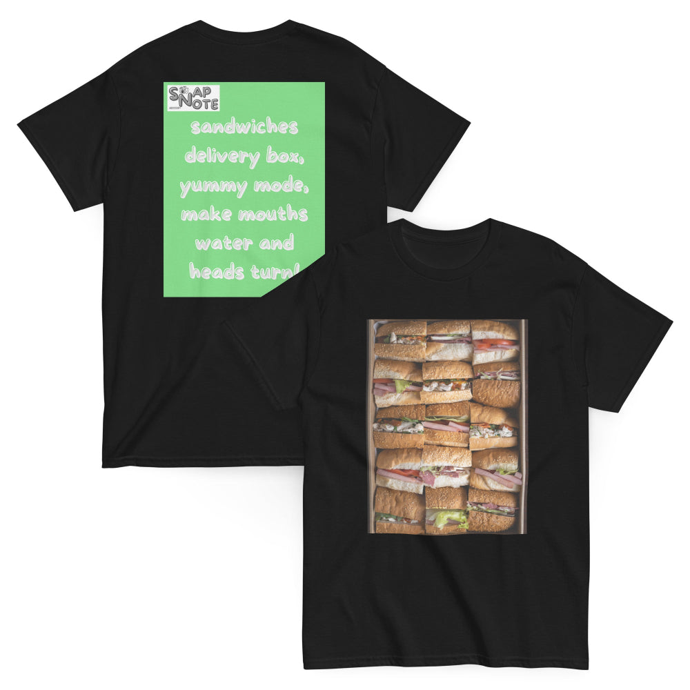 t-shirt-classic-graphic-fast-food-sandwiches-green-design-snapnote-streetwear-black