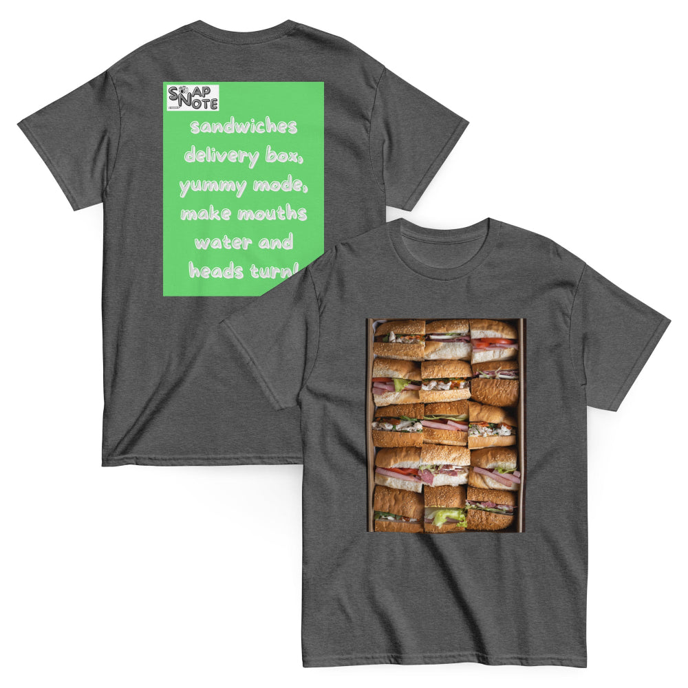 t-shirt-classic-graphic-fast-food-sandwiches-green-design-snapnote-streetwear-dark-heather