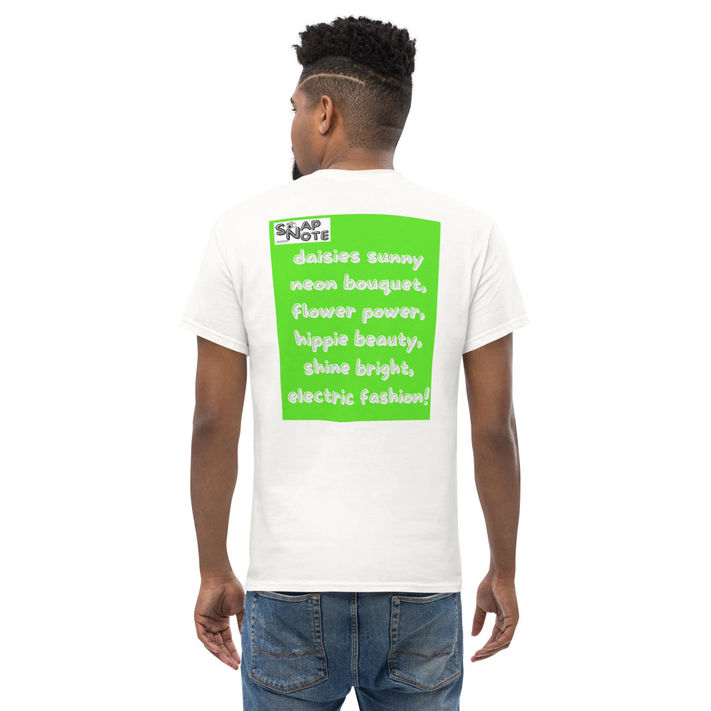 t-shirt-classic-graphic-hippie-flowers-green-design-snapnote-streetwear-white-man-back