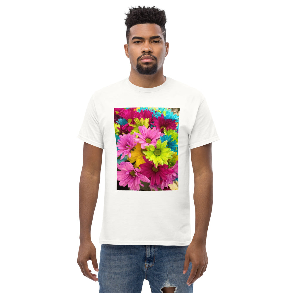 t-shirt-classic-graphic-hippie-flowers-green-design-snapnote-streetwear-white-man-front