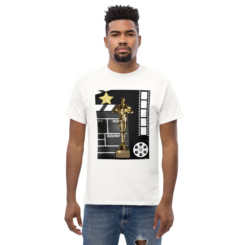 t-shirt-classic-graphic-hollywood-award-gold-design-snapnote-streetwear-white-man-front