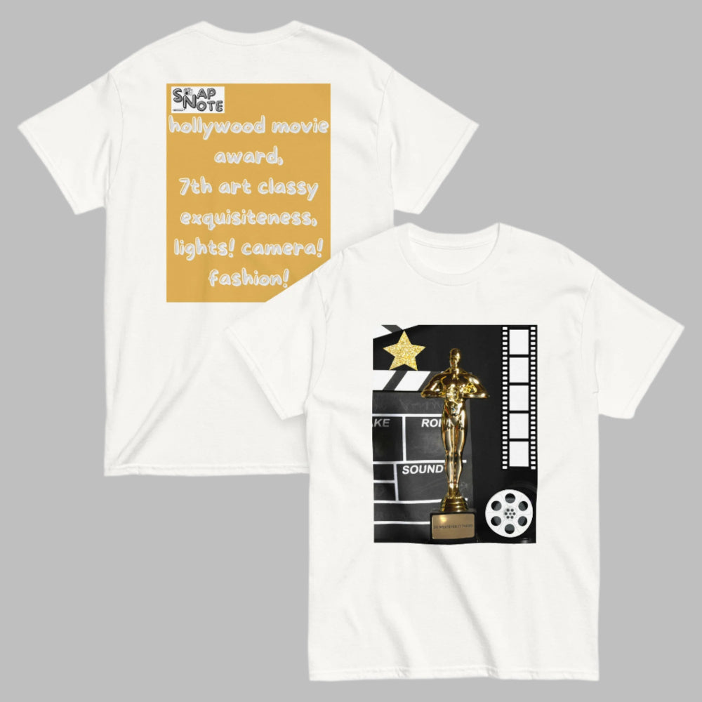t-shirt-classic-graphic-hollywood-award-gold-design-snapnote-streetwear-white