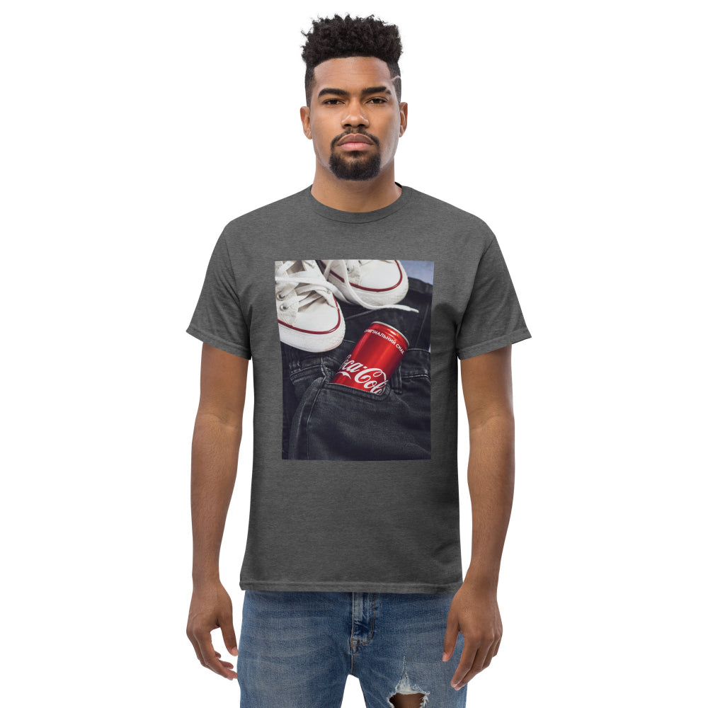 t-shirt-classic-graphic-iconic-brands-red-design-snapnote-streetwear-dark-heather-man-front