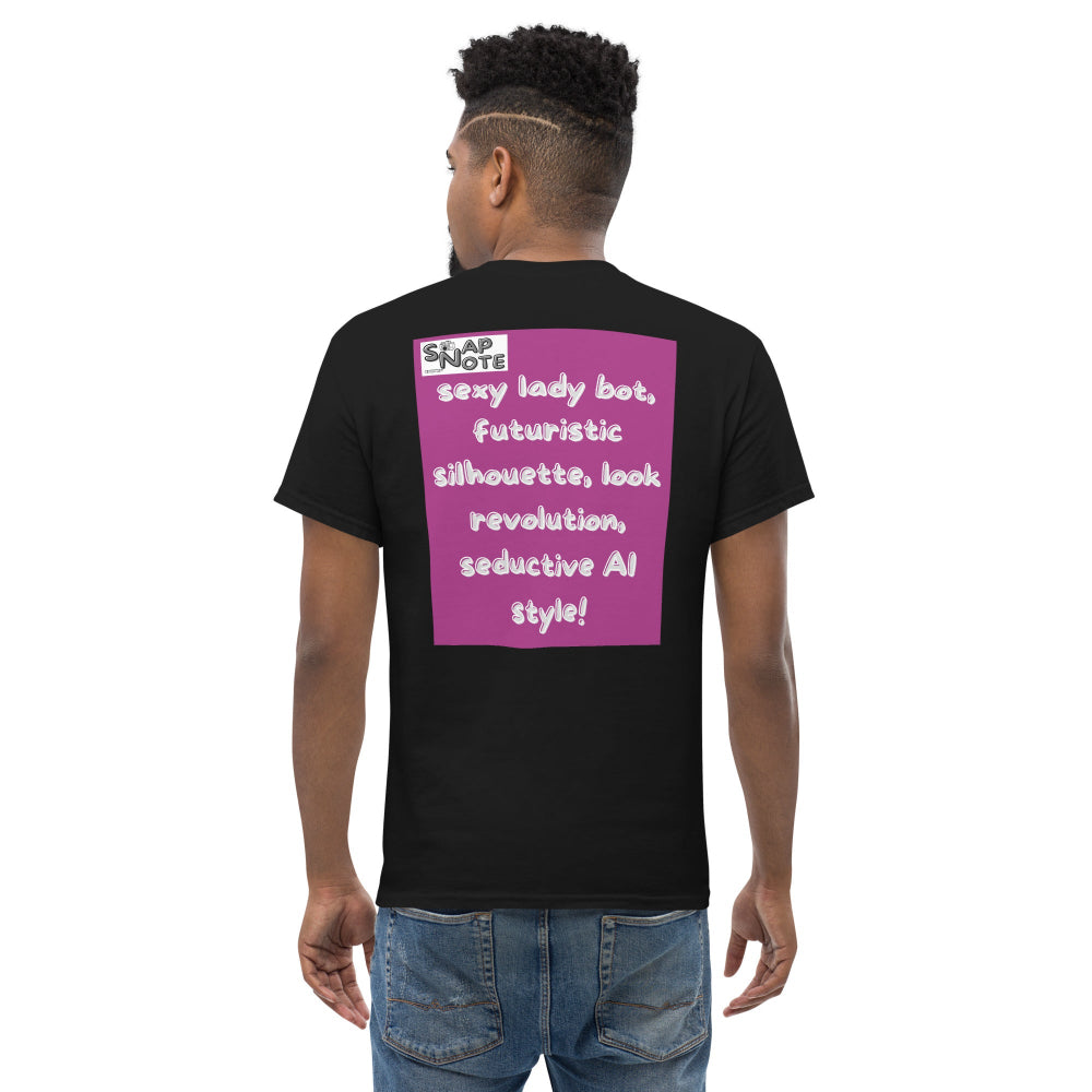 t-shirt-classic-graphic-lady-robot-pink-design-snapnote-streetwear-black-man-back