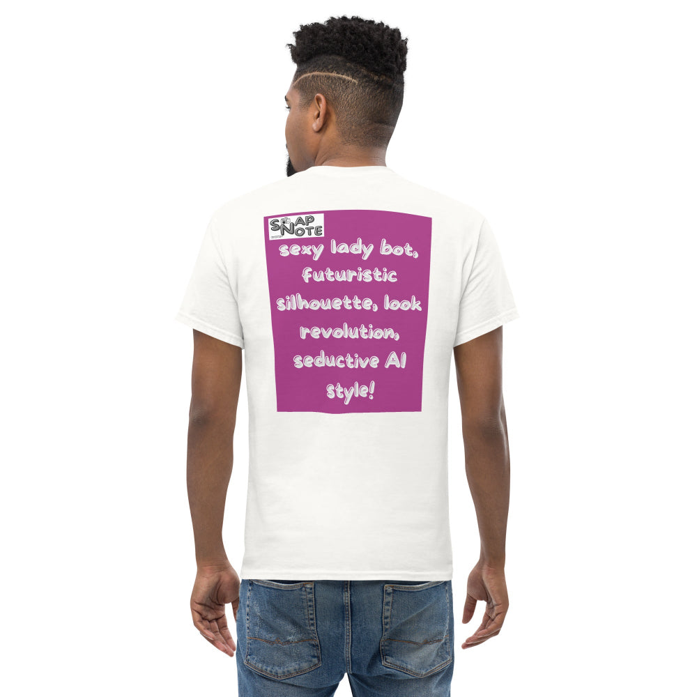 t-shirt-classic-graphic-lady-robot-pink-design-snapnote-streetwear-white-man-back