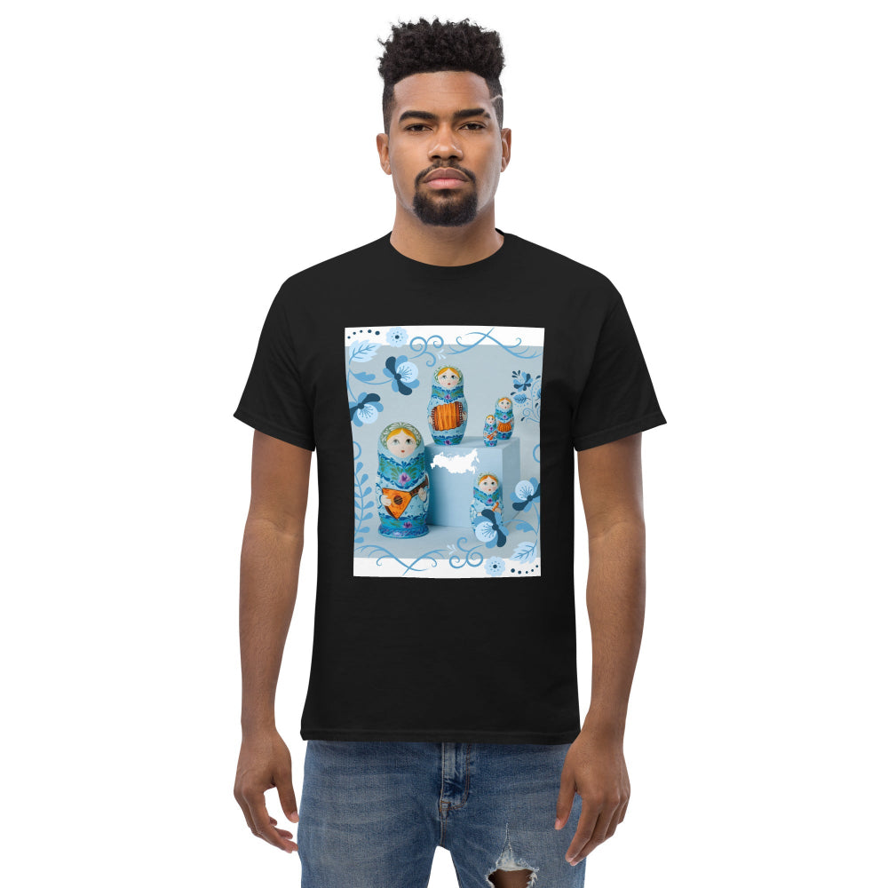 t-shirt-classic-graphic-matrioshkas-russia-blue-design-snapnote-streetwear-black-man-front