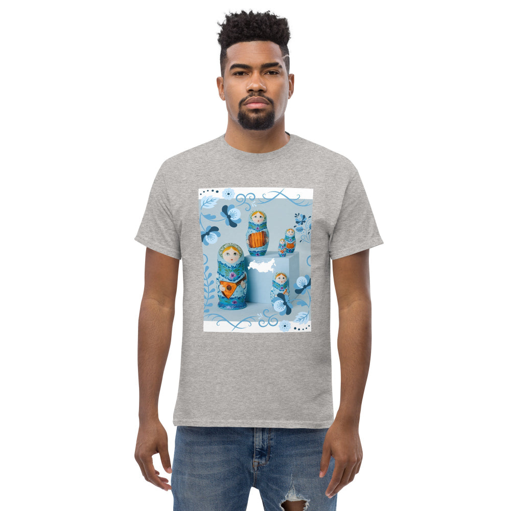 t-shirt-classic-graphic-matrioshkas-russia-blue-design-snapnote-streetwear-sport-grey-man-front