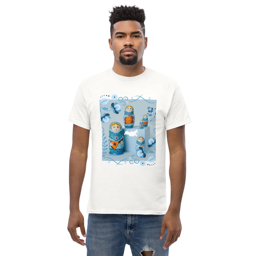 t-shirt-classic-graphic-matrioshkas-russia-blue-design-snapnote-streetwear-white-man-front