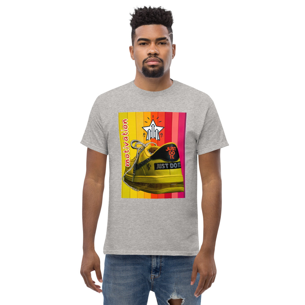 t-shirt-classic-graphic-motivation-sneaker-orange-design-snapnote-streetwear-sport-grey-man-front