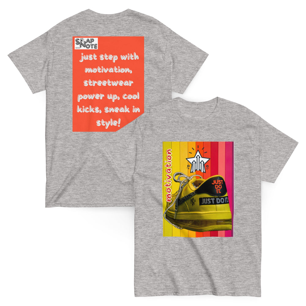 t-shirt-classic-graphic-motivation-sneaker-orange-design-snapnote-streetwear-sport-grey