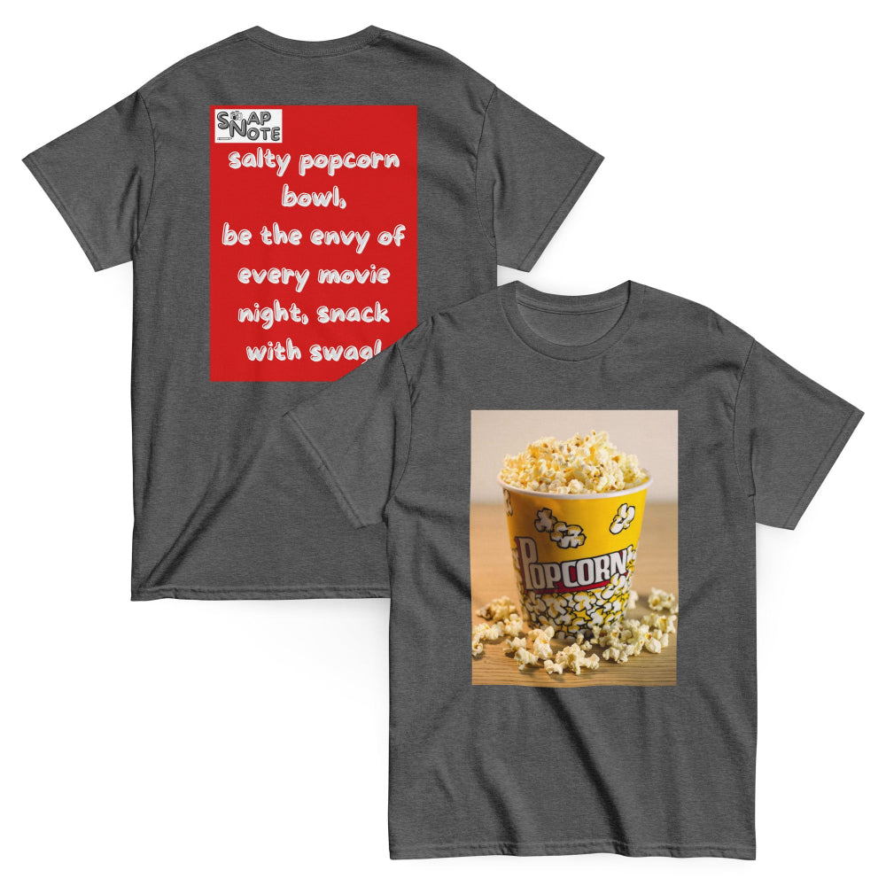 t-shirt-classic-graphic-movie-night-popcorn-red-design-snapnote-streetwear-dark-heather