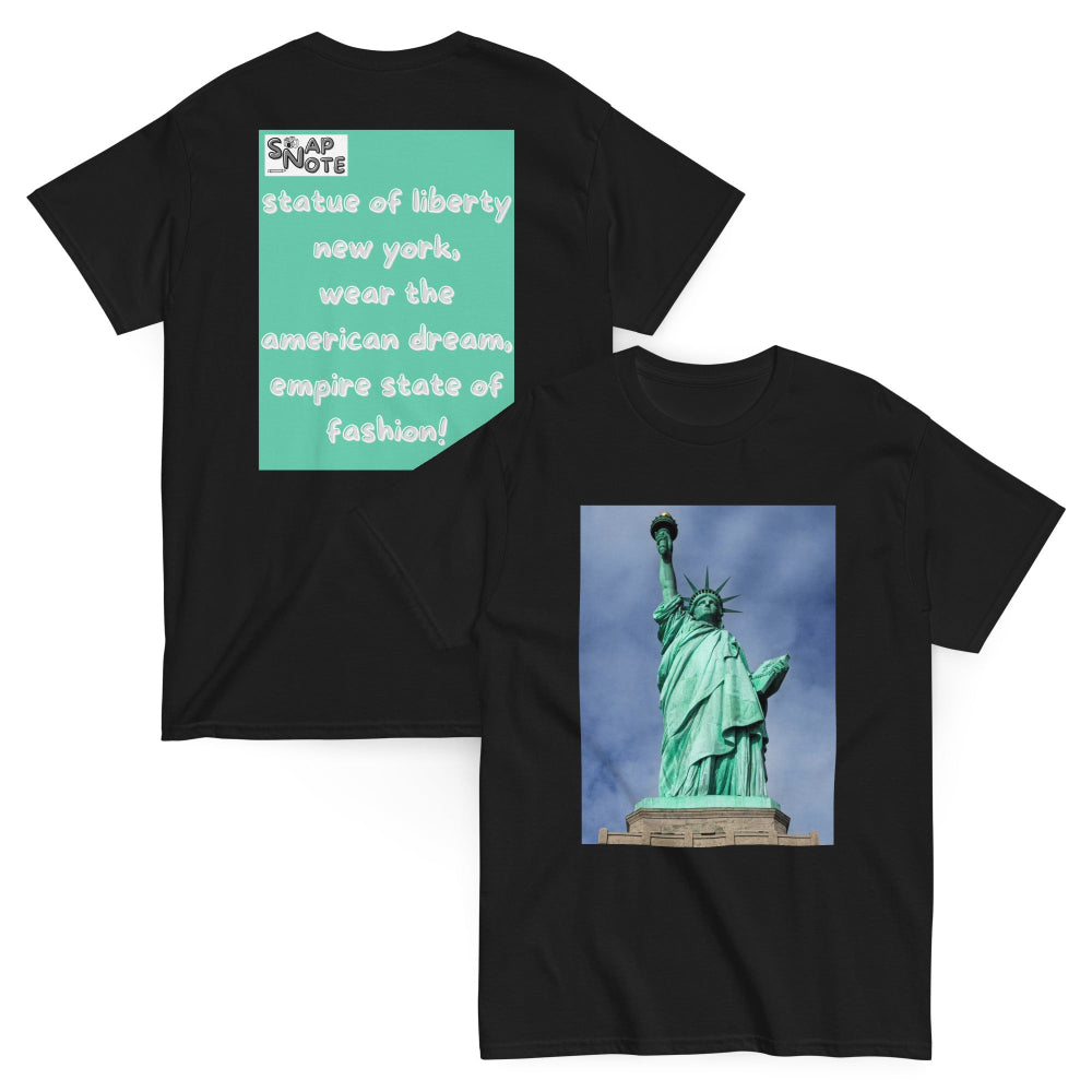 t-shirt-classic-graphic-statue-liberty-turquoise-design-snapnote-streetwear-black