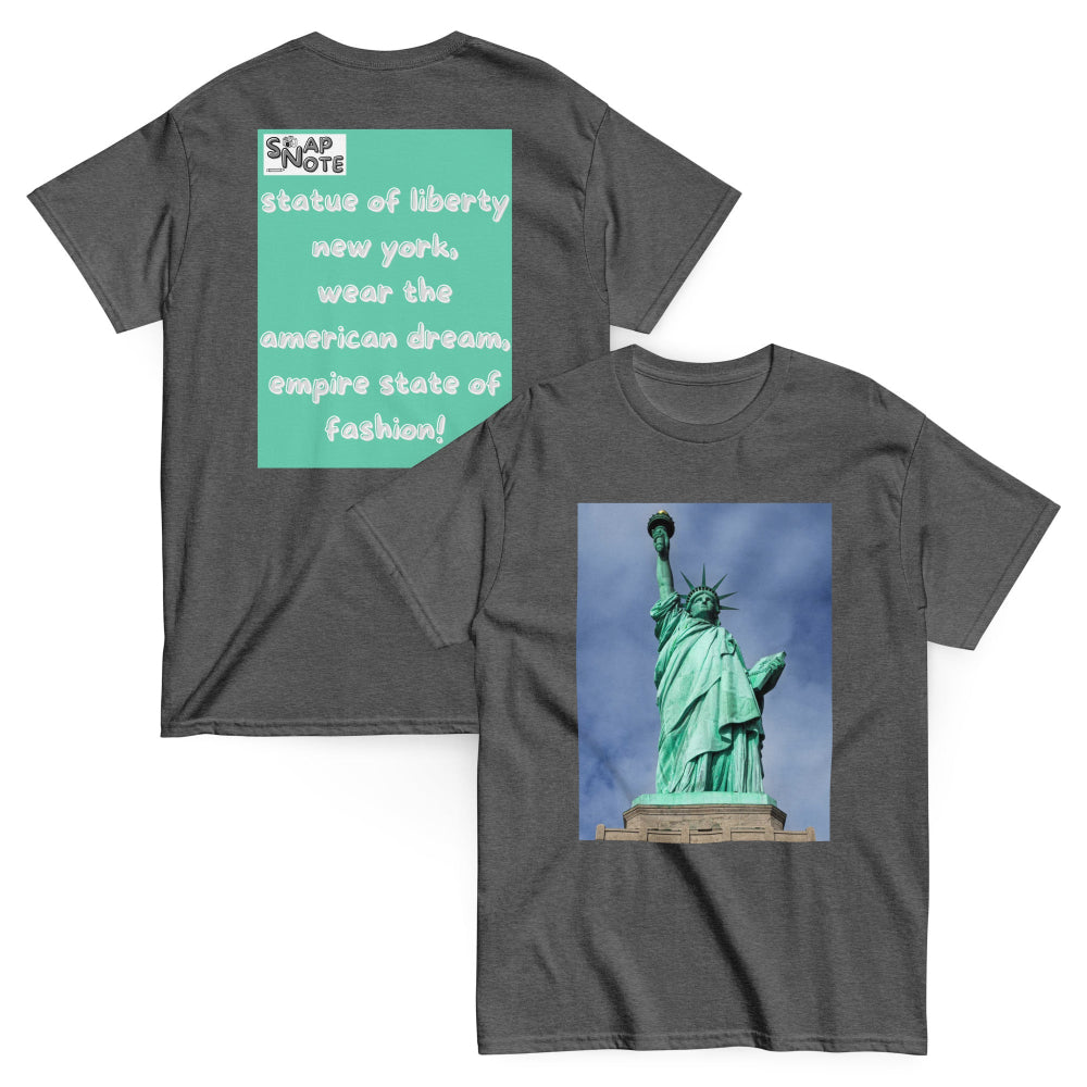 t-shirt-classic-graphic-statue-liberty-turquoise-design-snapnote-streetwear-dark-heather