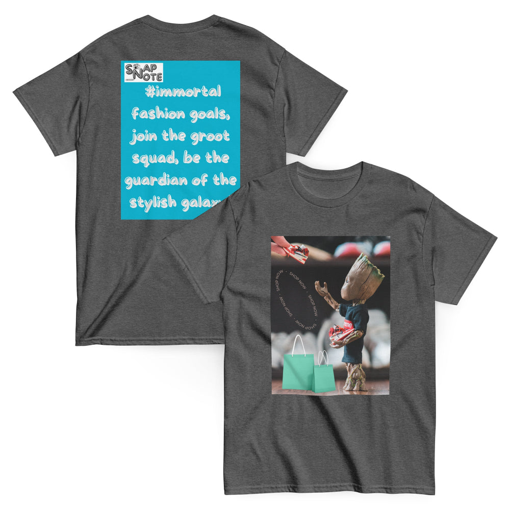 t-shirt-classic-graphic-superhero-shopping-blue-design-snapnote-streetwear-dark-heather