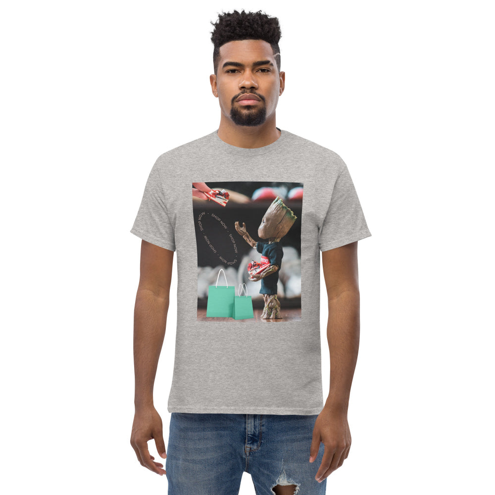 t-shirt-classic-graphic-superhero-shopping-blue-design-snapnote-streetwear-sport-grey-man-front