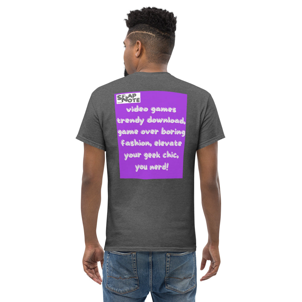 t-shirt-classic-graphic-video-game-purple-design-snapnote-streetwear-dark-heather-man-back