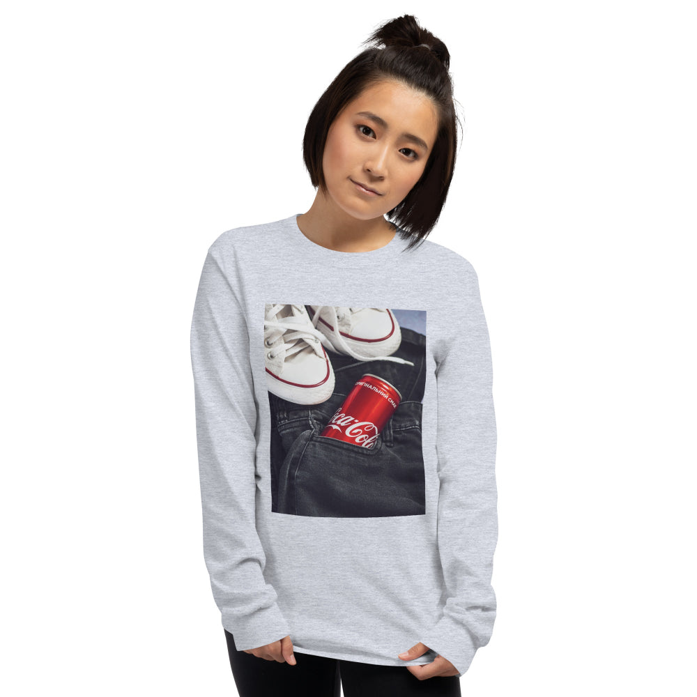 t-shirt-long-sleeves-iconic-brands-red-design-snapnote-streetwear-sport-grey-woman-front