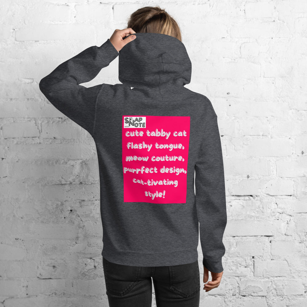 hoodie-hooded-sweatshirt-cute-tabby-cat-pink-design-snapnote-streetwear-dark-heather-woman-back