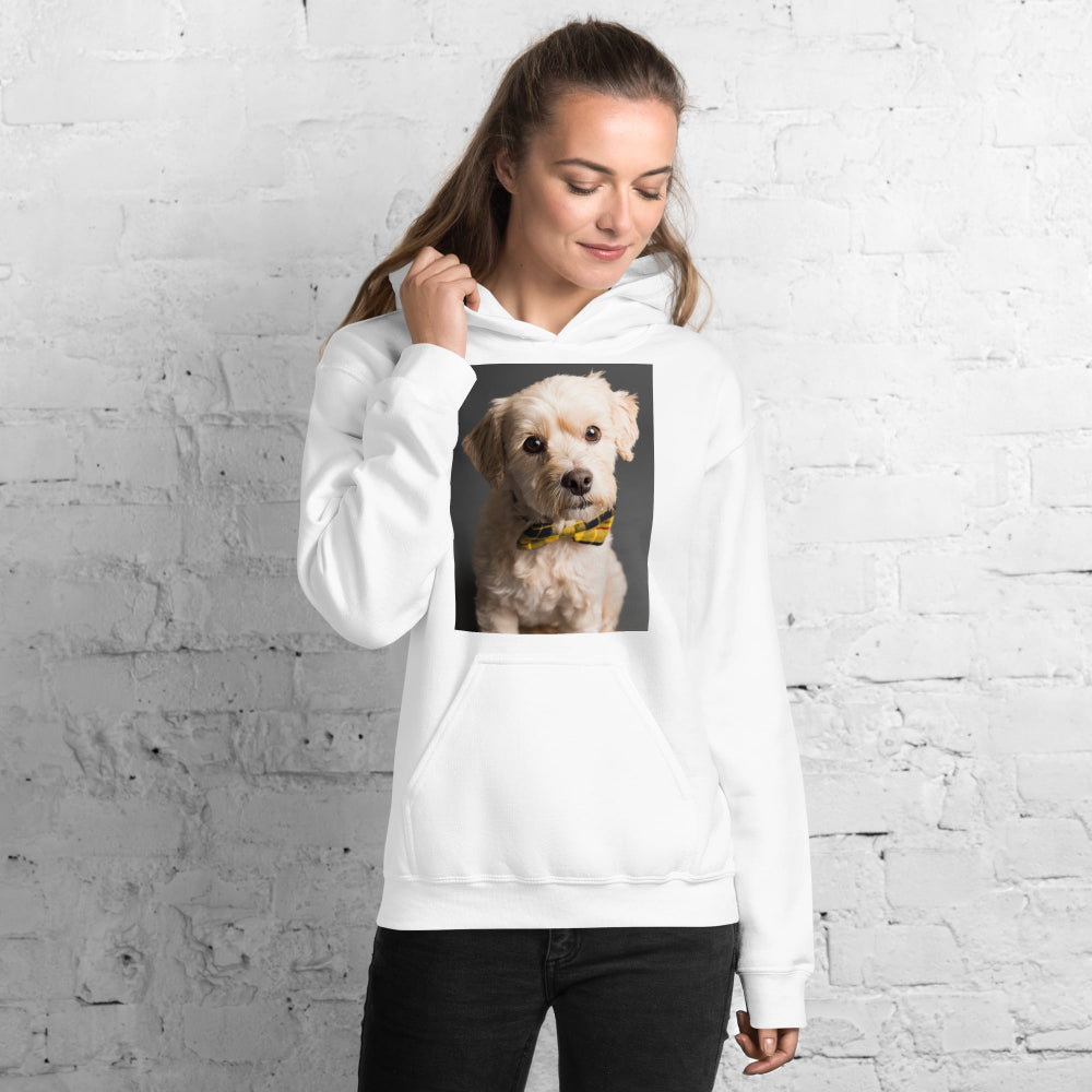 hoodie-hooded-sweatshirt-elegant-doggy-yellow-design-snapnote-streetwear-white-woman-front