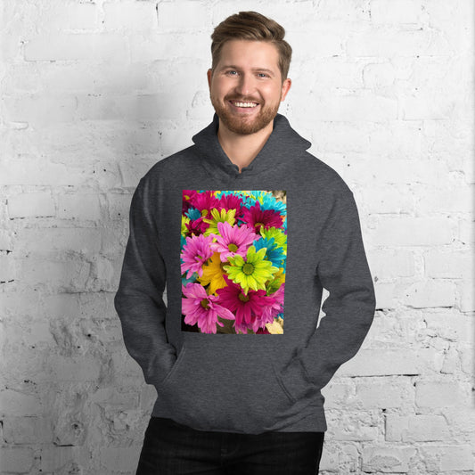 hoodie-hooded-sweatshirt-hippie-flowers-green-design-snapnote-streetwear-dark-heather-man-front