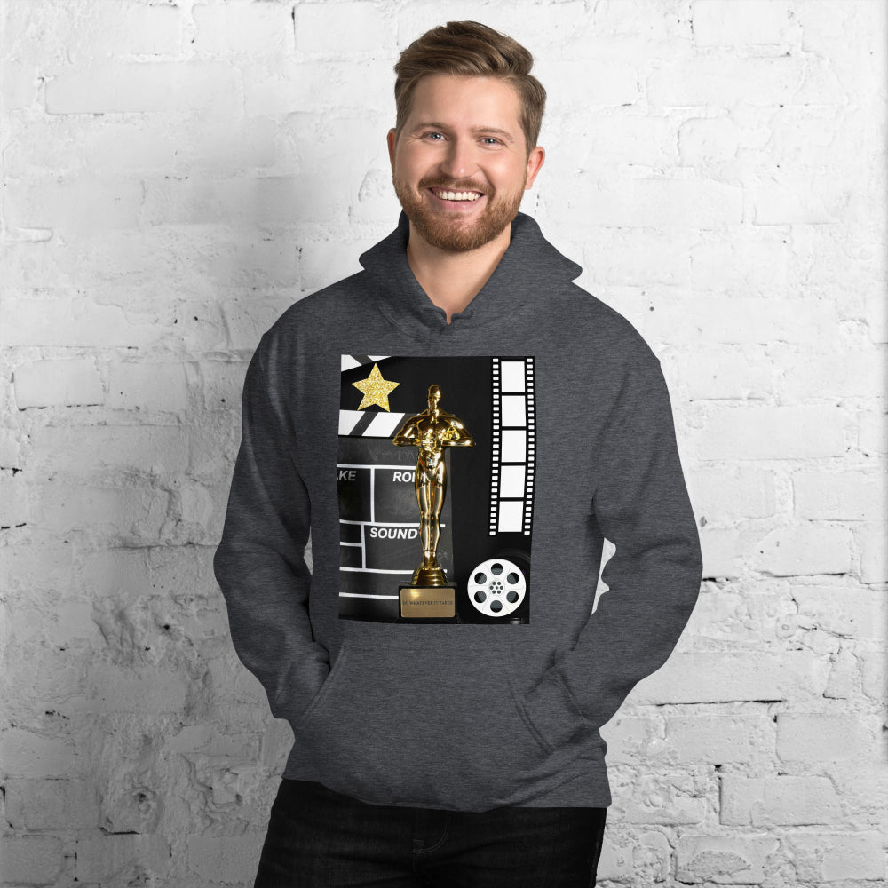 hoodie-hooded-sweatshirt-hollywood-award-gold-design-snapnote-streetwear-dark-heather-man-front