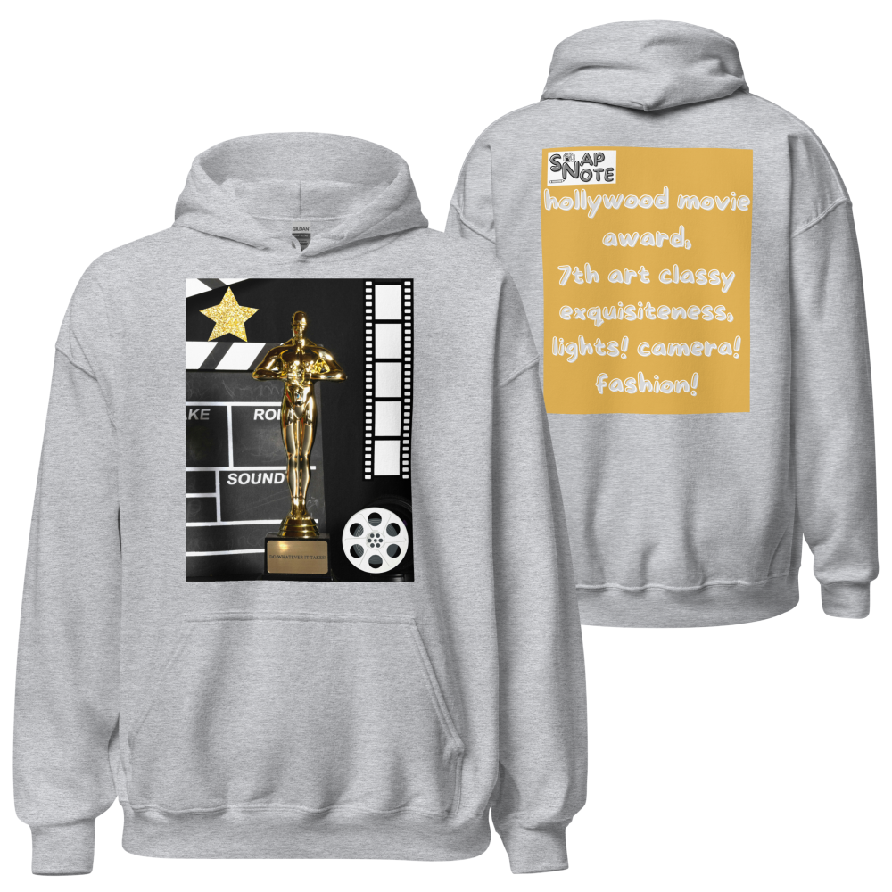 hoodie-hooded-sweatshirt-hollywood-award-gold-design-snapnote-streetwear-sport-grey