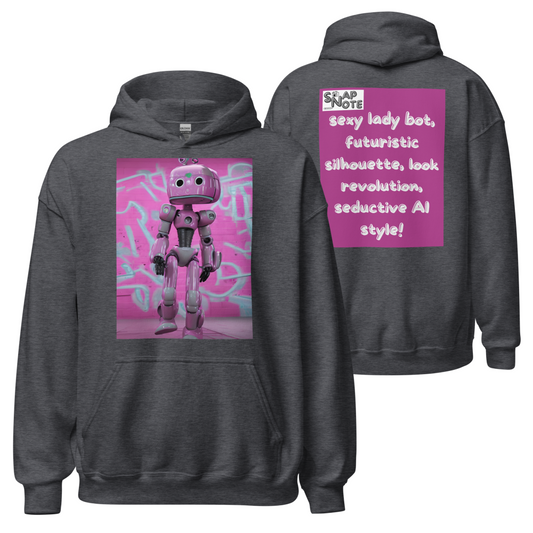 hoodie-hooded-sweatshirt-lady-robot-pink-design-snapnote-streetwear-dark-heather