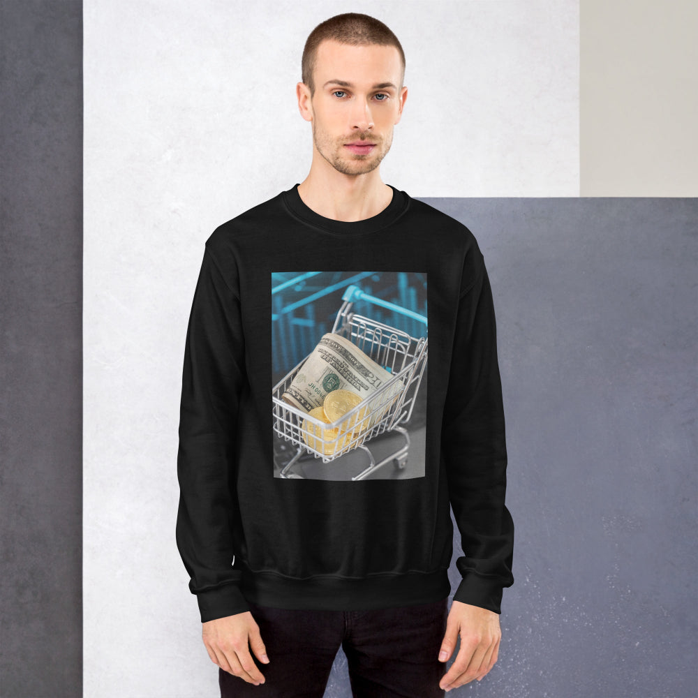sweatshirt-pullover-bitcoin-shopping-blue-design-snapnote-streetwear-black-man-front