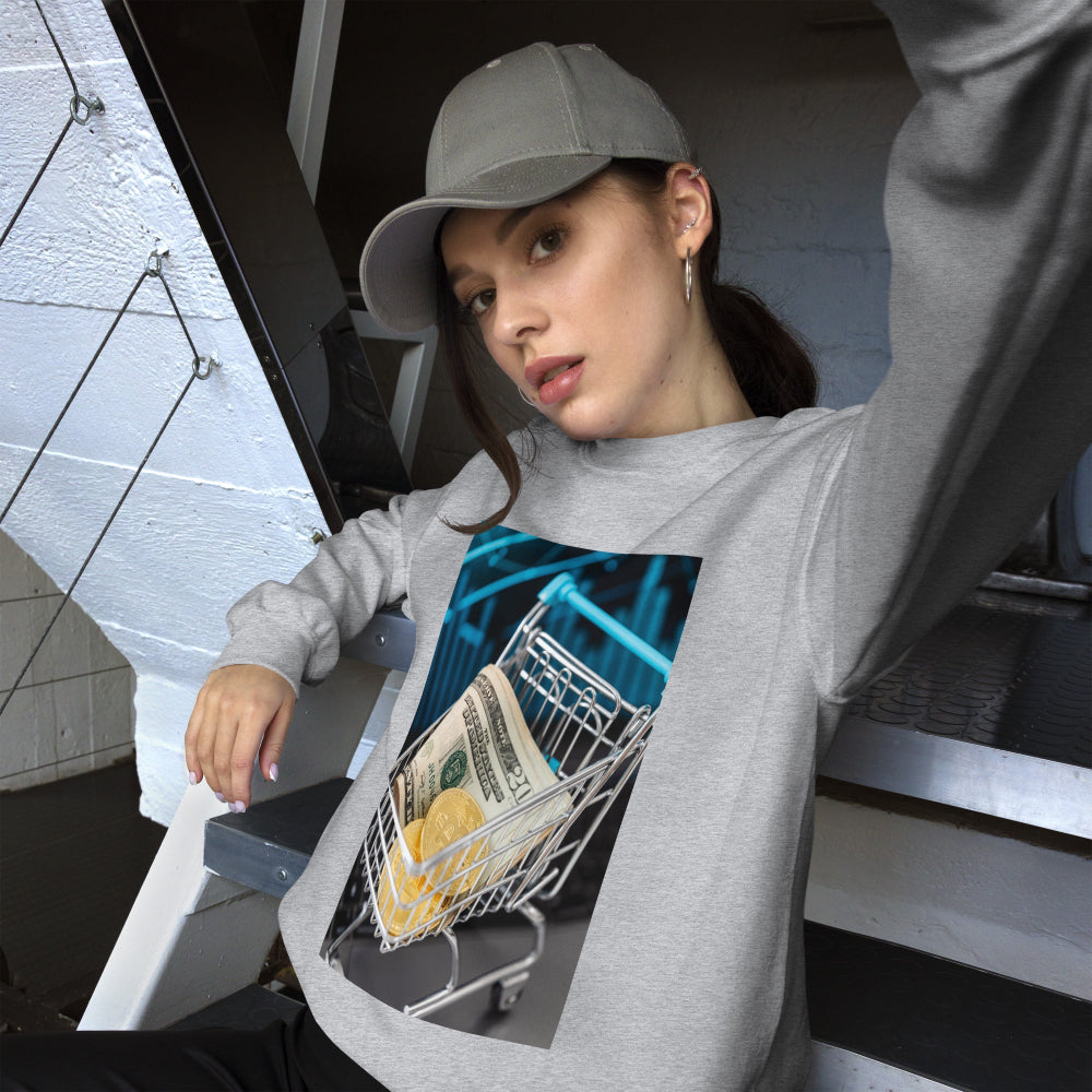 sweatshirt-pullover-bitcoin-shopping-blue-design-snapnote-streetwear-sport-grey-woman-front
