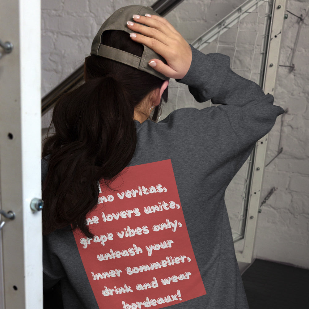 sweatshirt-pullover-bordeaux-bottles-maroon-design-snapnote-streetwear-dark-heather-woman-back
