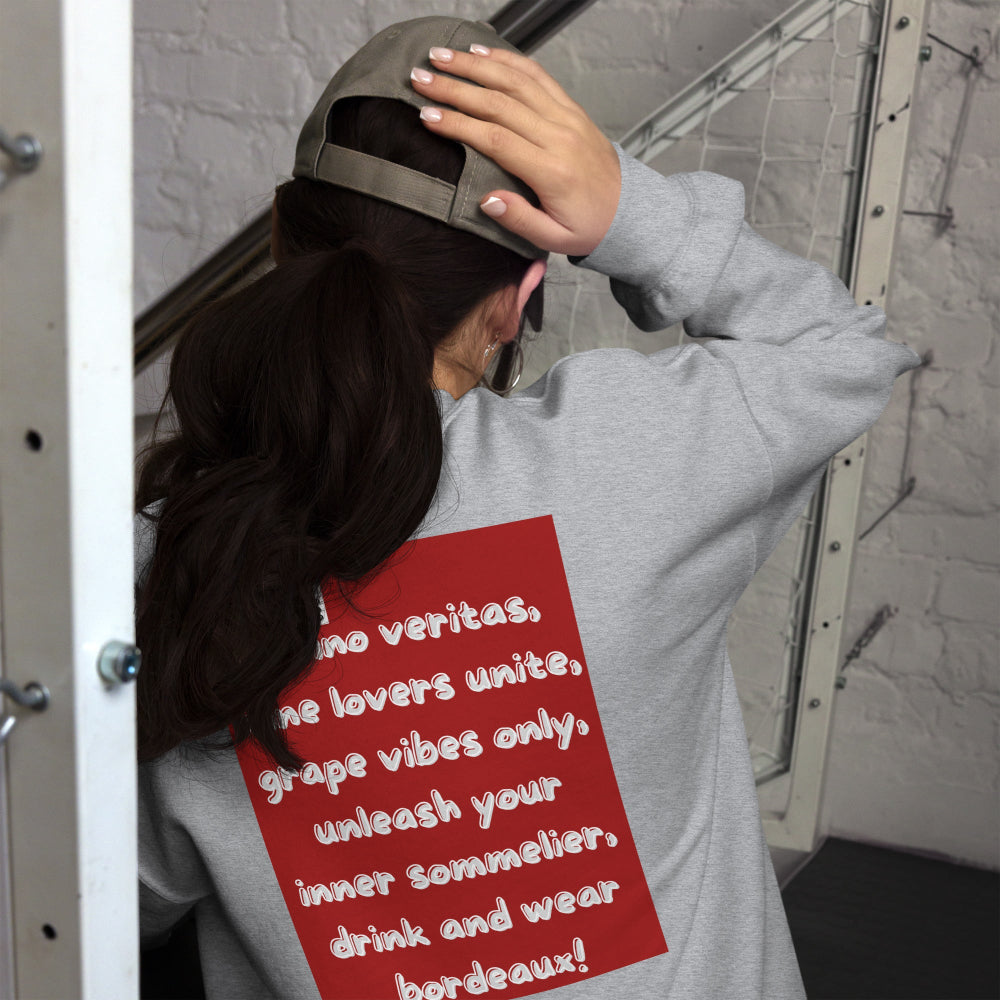 sweatshirt-pullover-bordeaux-bottles-maroon-design-snapnote-streetwear-sport-grey-woman-back