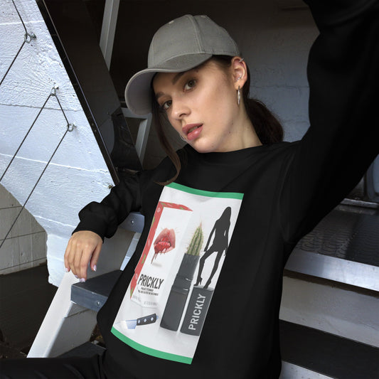sweatshirt-pullover-cactus-lipstick-red-design-snapnote-streetwear-black-woman-front